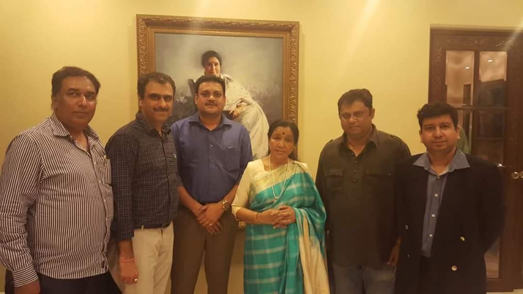 With legendary singer Asha Bhosle ji